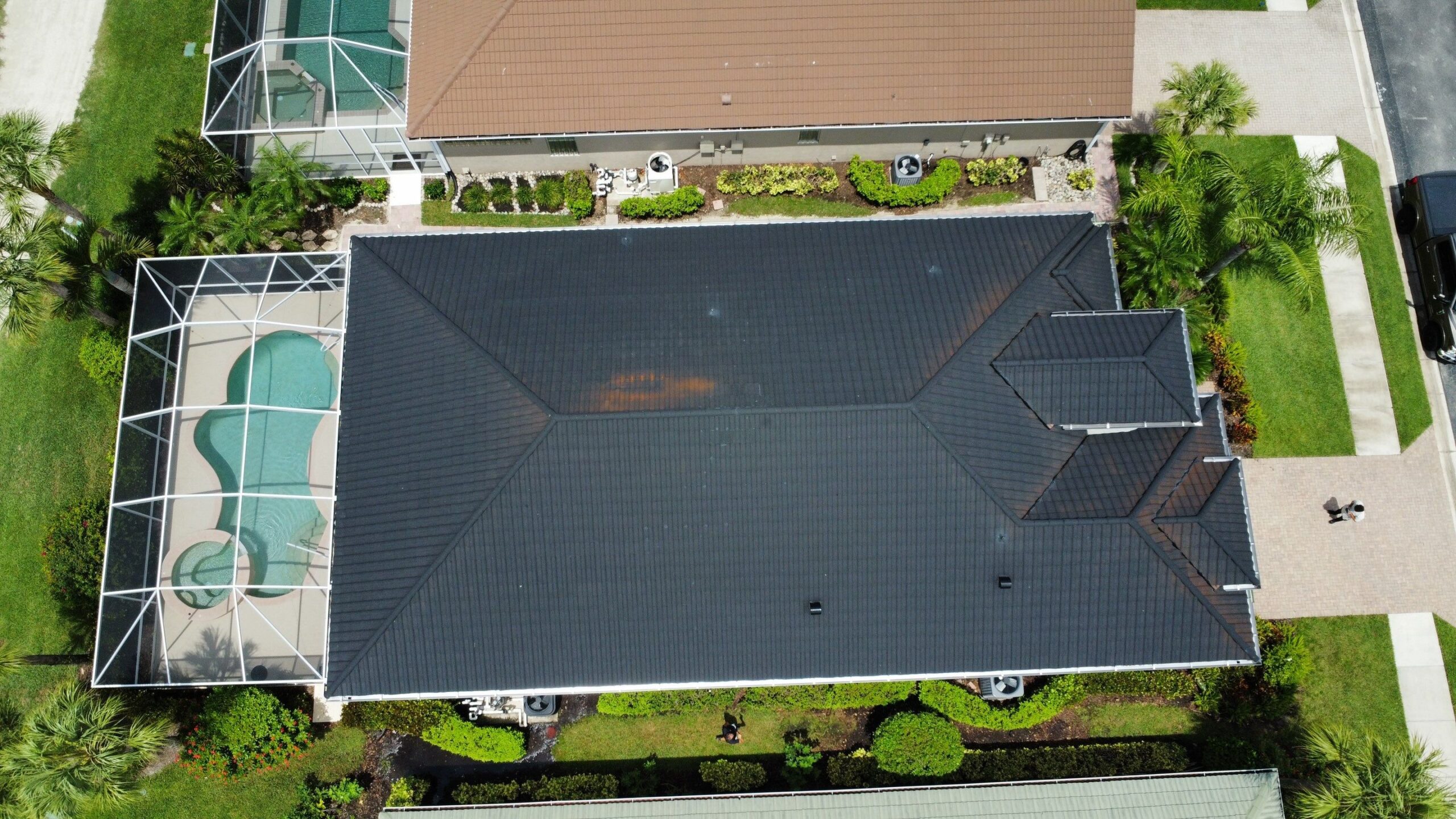 Multiple installation projects aerial view showing concurrent project management