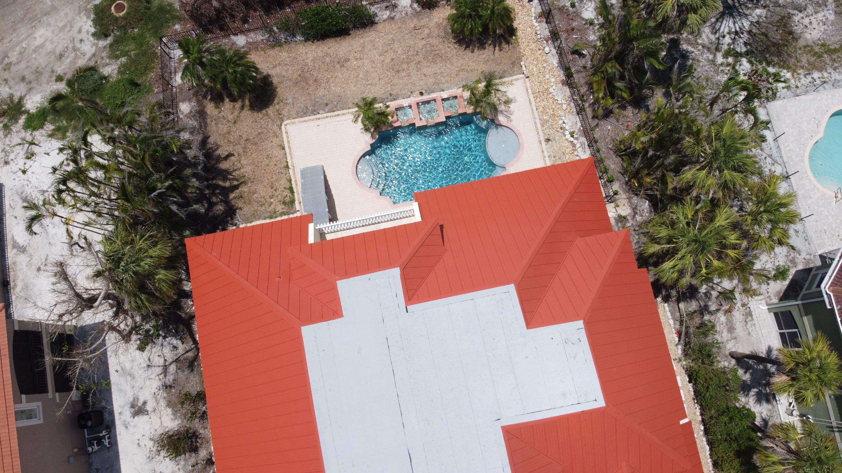 Additional installation progress aerial view showing detailed project tracking