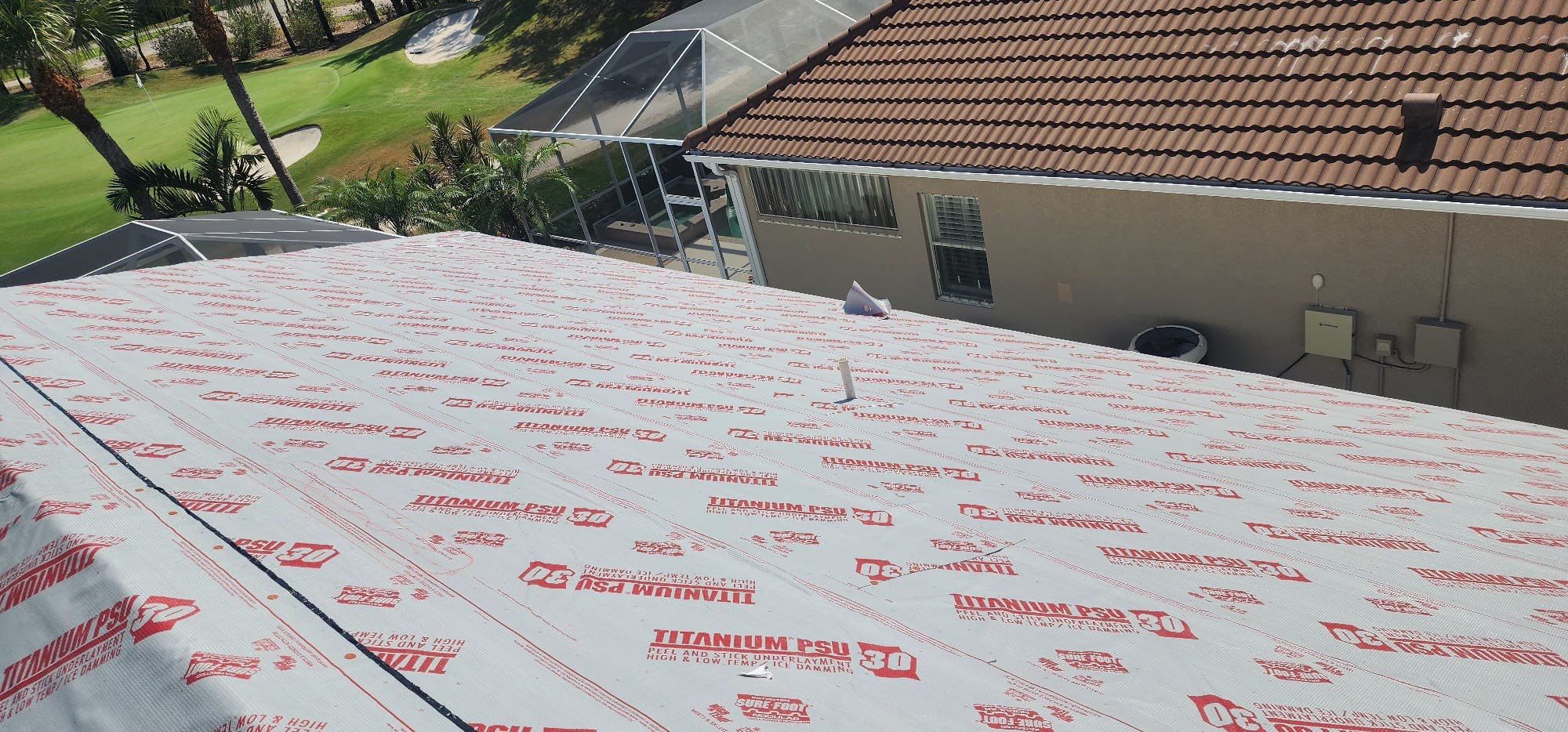 Palm view roof completion showing Florida-appropriate roofing